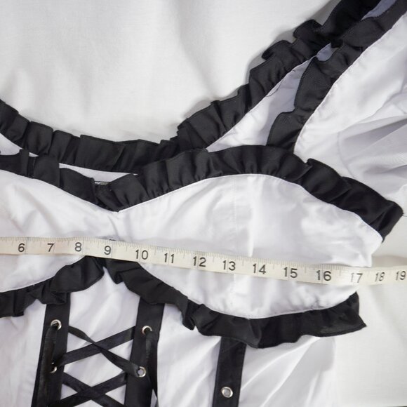 Gothic Lolita Ruffled Corset Blouse - Picture 5 of 12